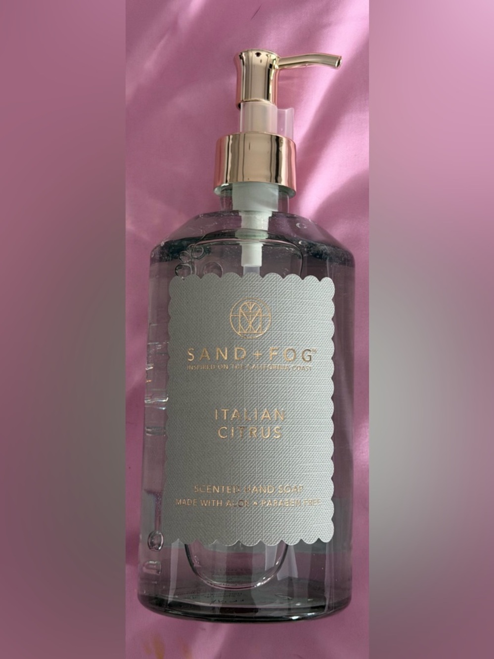 ✨New✨ Sand + Fog- Italian Citrus Hand Soap (464mL glass bottle)